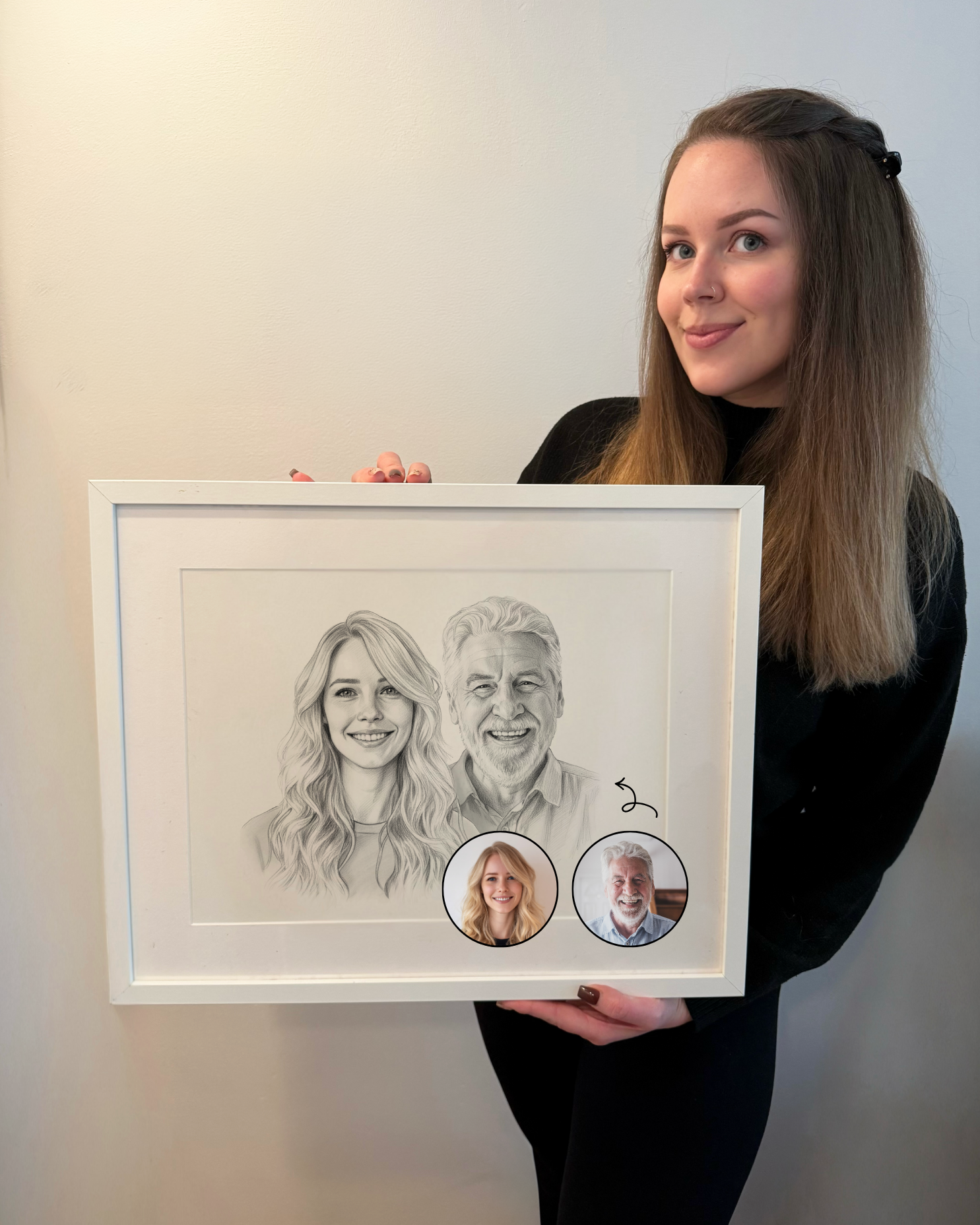 Portraitzeichnung nach Foto