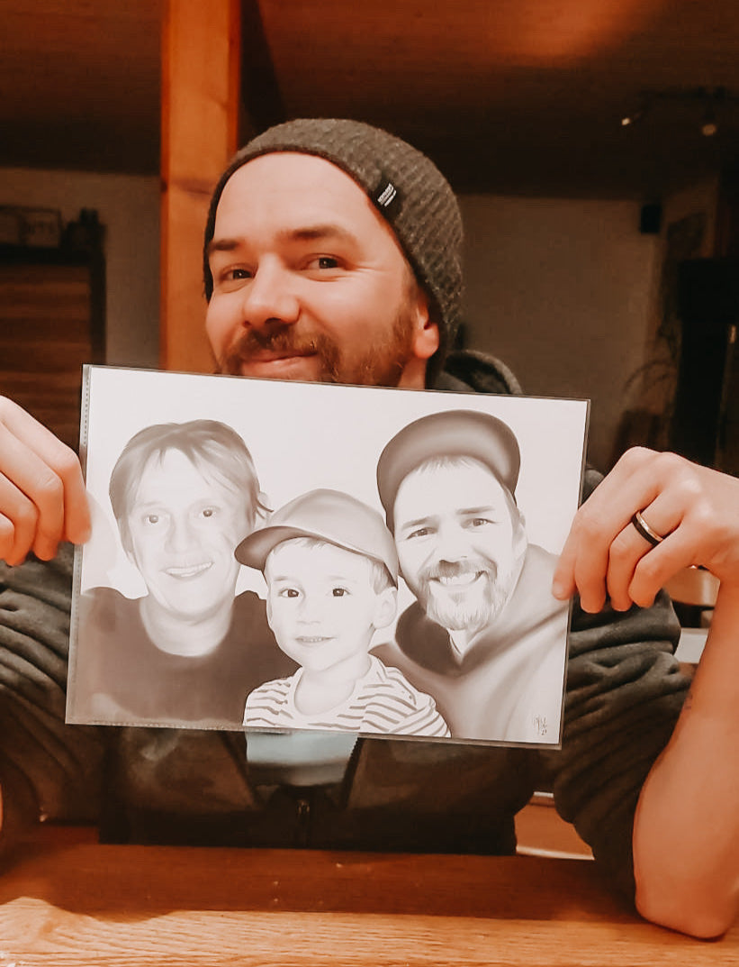 Portraitzeichnung nach Foto