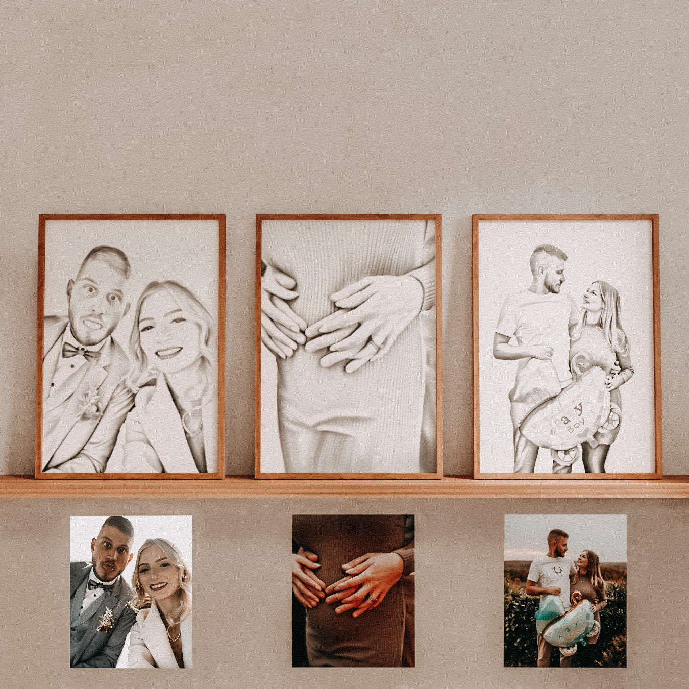 Portraitzeichnung nach Foto