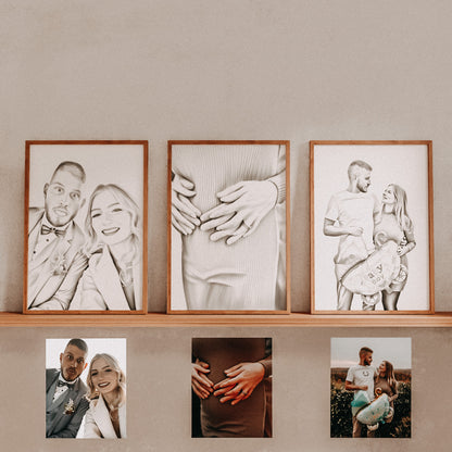 Portraitzeichnung nach Foto