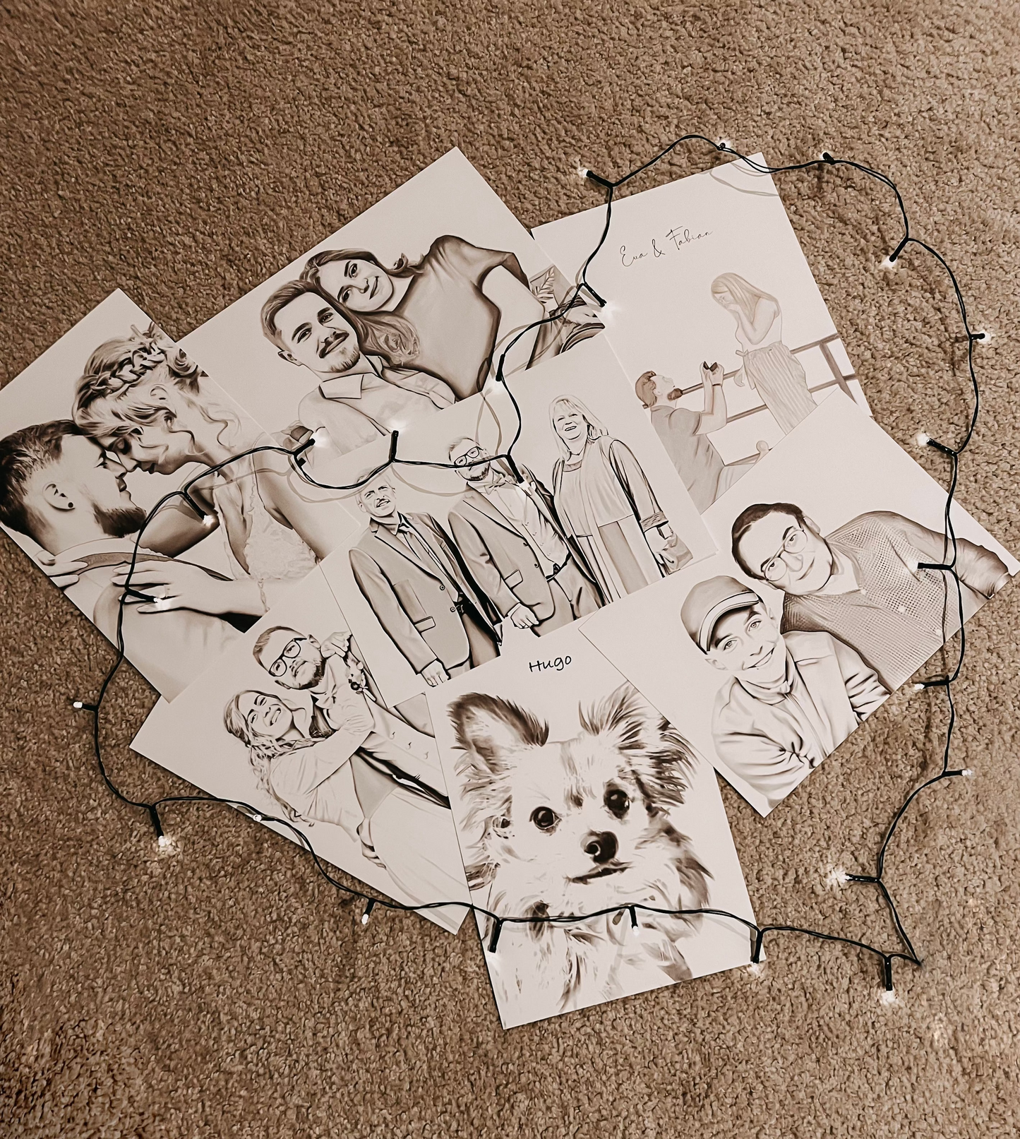 Portraitzeichnung nach Foto