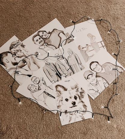 Portraitzeichnung nach Foto