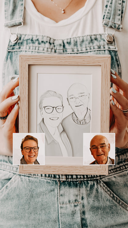 Portraitzeichnung nach Foto