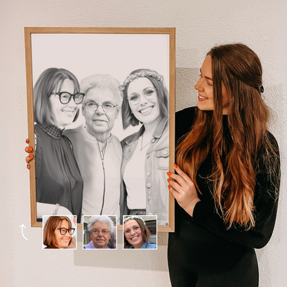 Portraitzeichnung nach Foto