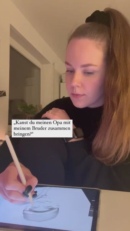 Portraitzeichnung nach Foto