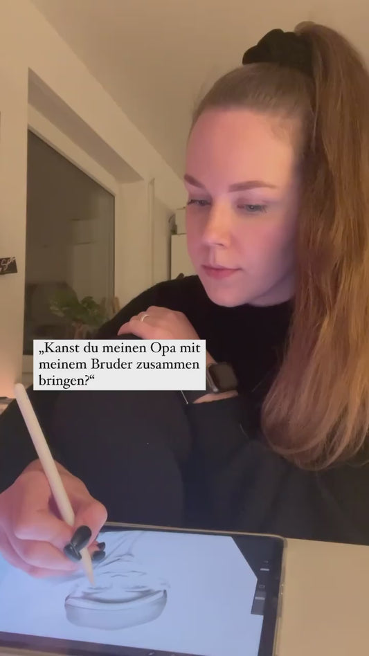 Portraitzeichnung nach Foto